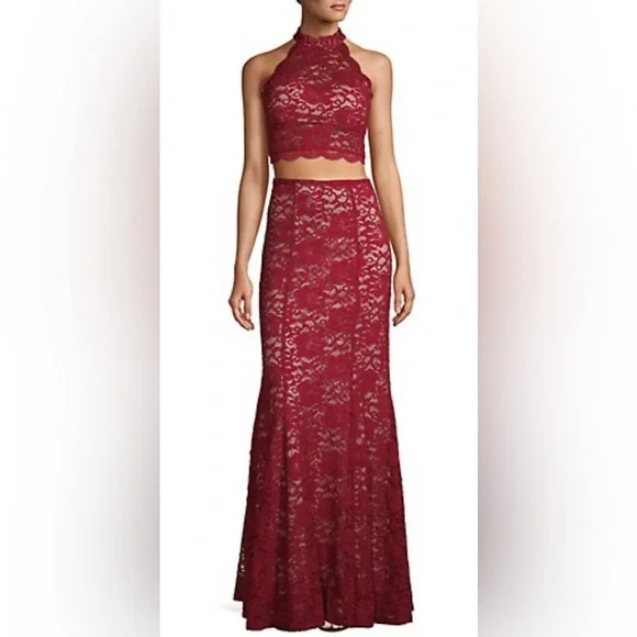 green emerald velvet dress Atria 7034h Elegant Stretch Jersey Mermaid Evening Gown M / Cherry
